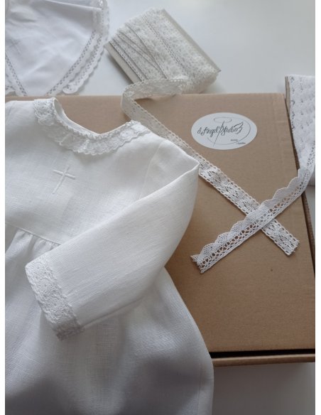 Szatka do Chrztu Św handmade - sukienka dziewczęca